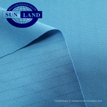 tissu piqué de polyester antistatique de polyester pour des vêtements de travail d&#39;usine électroniques